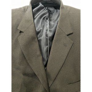 Moores Pronto Uomo brown Blazer suit Jacket Men's XL 46" short
